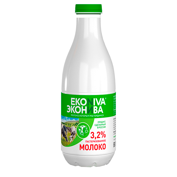 Молоко  пастеризованное 3,2%  1л  ЭкоНива Спутник Калуга