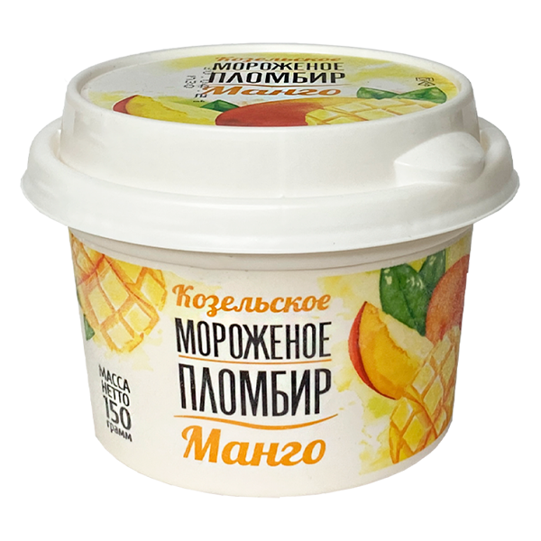 Мороженое пломбир "Манго" 150г Козельск Спутник Калуга