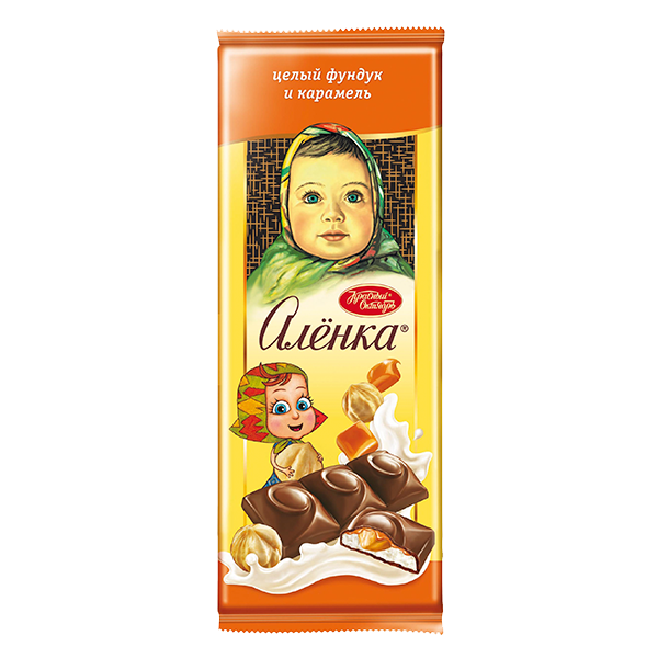 Шоколад Аленка 1/165 гр цельный фундук и карамель Спутник Калуга