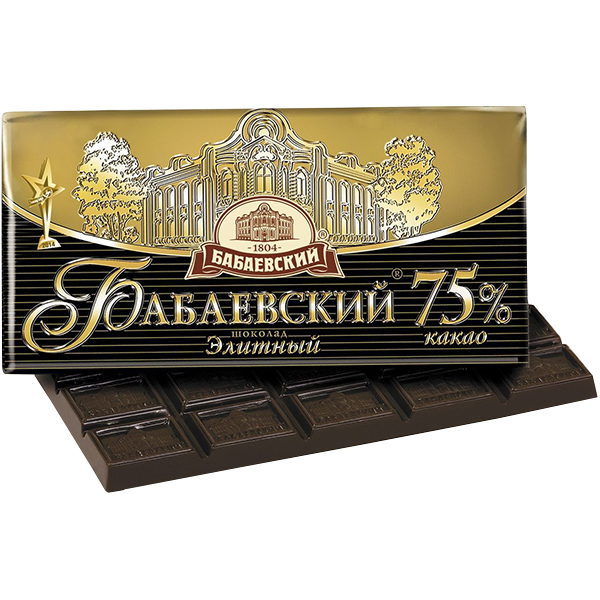 Шоколад Бабаевский элитный 75% какао 1/100 Спутник Калуга