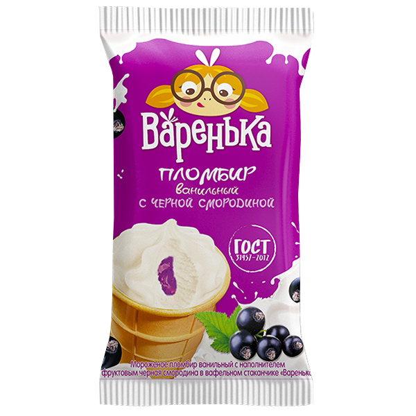 Мороженое "Варенька" 80г смородина Спутник Калуга