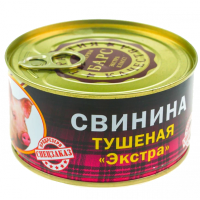 Свинина тушеная Экстра  325г ТМ Барс