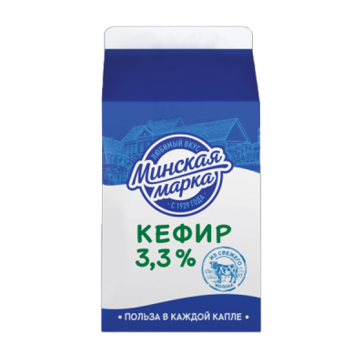 Кефир 3,3% 500мл ТМ Минская марка