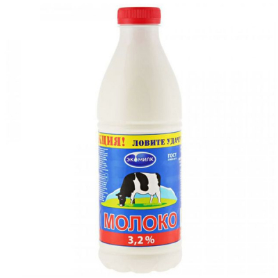 Молоко 3,2% 930г пб Экомилк