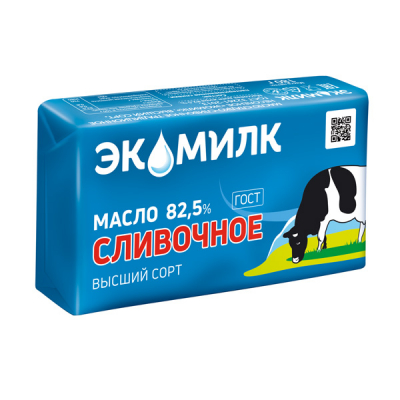 Масло сливочное Экомилк 82,5% 180г