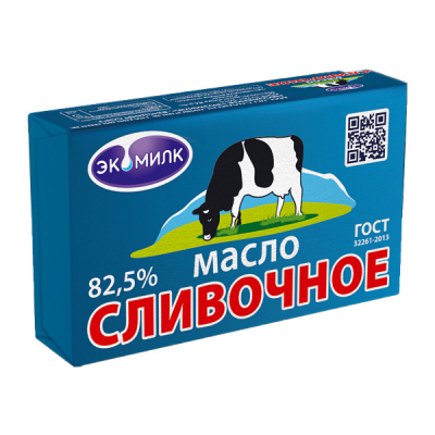 Масло сливочное Экомилк 82,5% 180г