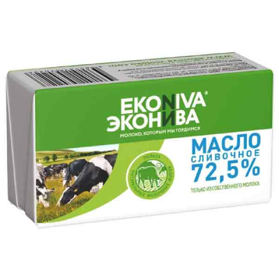 Масло сливочное Эконива 72,5% 180г