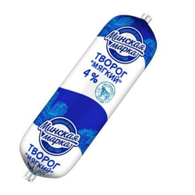Творог 400г 4% туба Минская марка