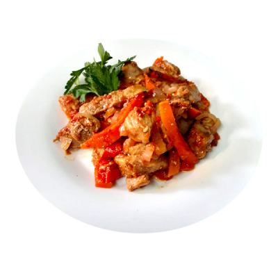 Свинина с овощами    100г