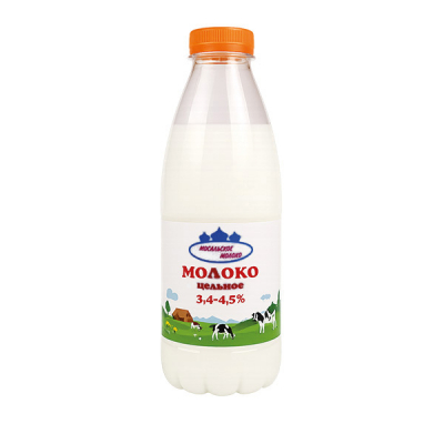 Молоко  цельное  3,4-4,5%   930мл ТМ Мосальское молоко