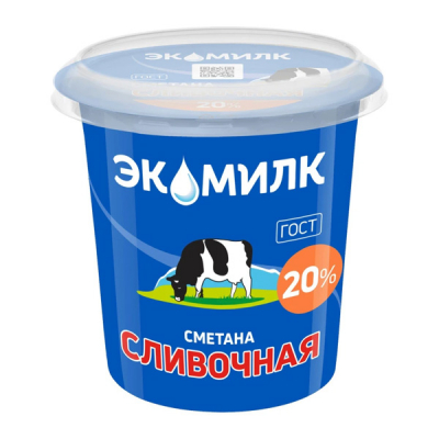 Сметана Экомилк 20% 300г