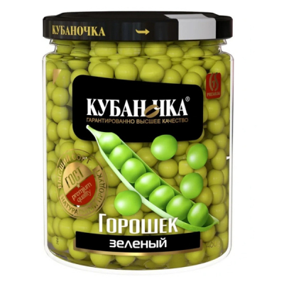 Горошек зеленый Кубаночка 370г сб