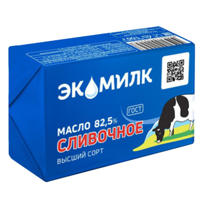 Масло сливочное 82,5% 180г Экомилк