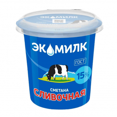 Сметана Экомилк 300г 15%