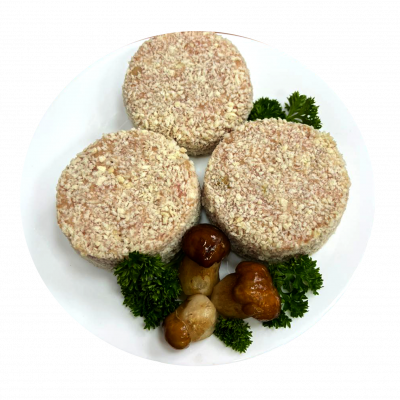 Биточки мясные с белыми грибами 100гр