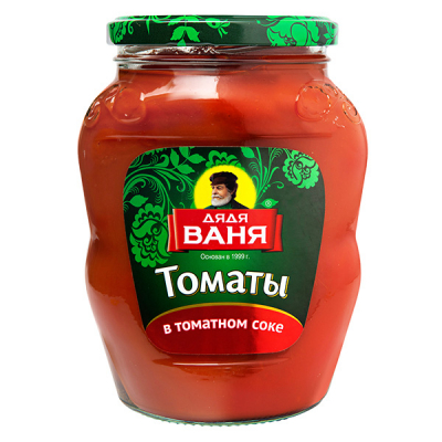Томаты в томатном соке  680 гр ТМ Дядя Ваня