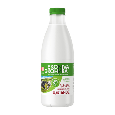 Молоко Эконива 3,3-6% 1л