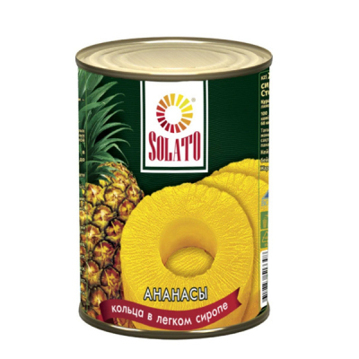 Ананасы кольца Солато 580г