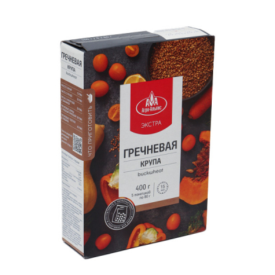Крупа гречневая в пакетиках для варки 5*80г Агроальянс