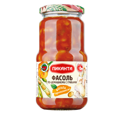 Фасоль по-монастырски с овощами 470гр ТМ Пиканта
