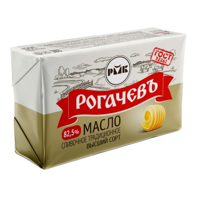 Масло сливочное 82,5% 160г ТМ Рогачев