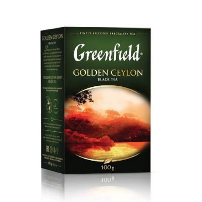 Чай Гринфилд 100гр Голден цейлон, Эрл грей, Флаги Драгон, Кения санрайз