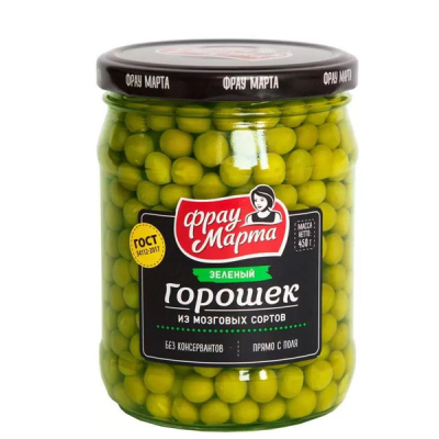 Горошек зеленый ТМ Фрау Марта  450г