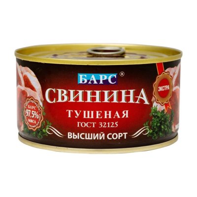 Тушенка Барс свинина 325г экстра