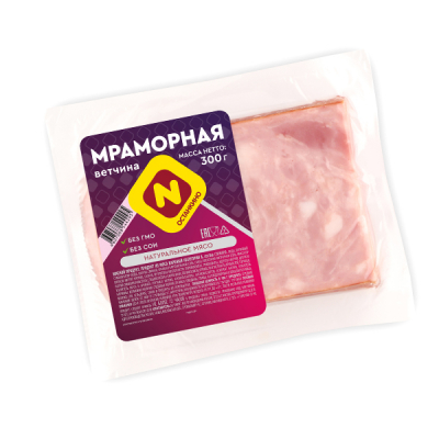 Ветчина мраморная 300г ТМ Останкино