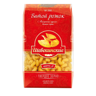 Макароны Щебекинские 450г рожок витой