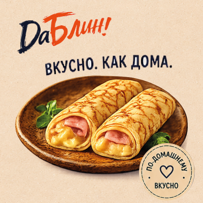 Блины с ветчиной и сыром замороженные 100г: