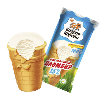 Мороженое Бодрая корова 100г  пломбир