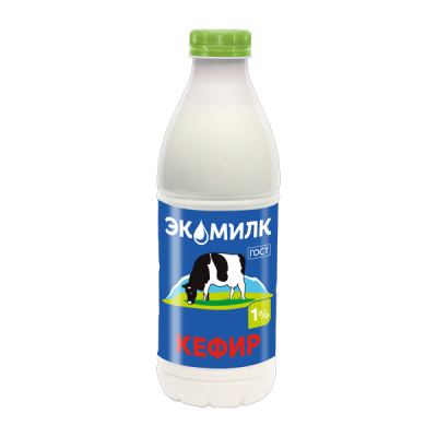 Кефир 1% 0,9л ТМ Экомилк