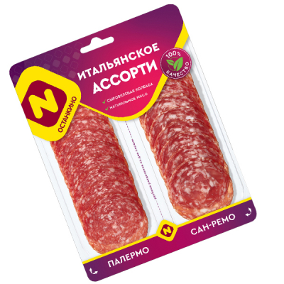 Колбаса Итальянское ассорти 90г ТМ Останкино   