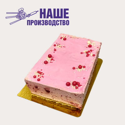 Торт – Суфле с малиной весовой 100г наше производство
