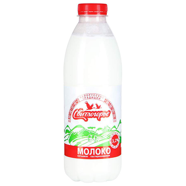 Молоко Свитлогорье 3,2% 0,9л бутылка Спутник Калуга